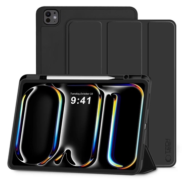 iPad Pro 11 2024/2025 Tech-Protect SmartCase Pen Dreifach faltbare Folio-Hülle - Schwarz