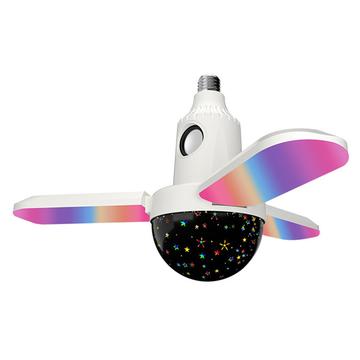 Dreiblättrige klappbare LED-Deckenstimmungslampe mit Bluetooth-Lautsprecher - Sternenhimmel