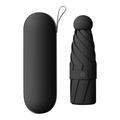 5-fach zusammenklappbarer Mini-Regenschirm mit UV-Schutz - Schwarz