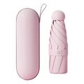 5-fach zusammenklappbarer Mini-Regenschirm mit UV-Schutz - Rosa