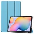 Tri-Fold Serie Samsung Galaxy Tab S6 Lite 2020/2022/2024 Folio Hülle - Baby Blau