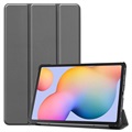 Tri-Fold Serie Samsung Galaxy Tab S6 Lite Folio Hülle - Grau