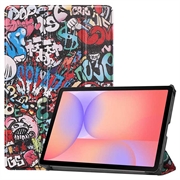Samsung Galaxy Tab S10 Lite Tri-Fold Serie Smart Folio Hülle - Graffiti