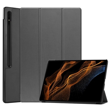 Samsung Galaxy Tab S9 Ultra Tri-Fold Serie Smart Folio Hülle - Grau
