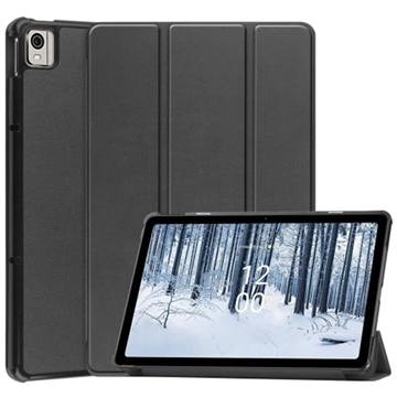 Tri-Fold Series Nokia T21 Smart Folio Hülle - Schwarz