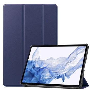 Tri-Fold Serie Samsung Galaxy Tab S8 Smart Folio Hülle - Dunkel Blau