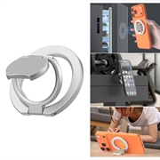 Dreifach klappbarer MagSafe Ring mit Ständer für Telefon - Silber