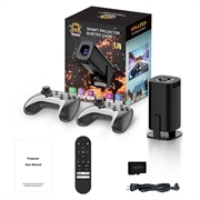 U1 Mini Smart-Projektor und Retro-Spielkonsole - Android 14, über 36.000 Spiele - Schwarz