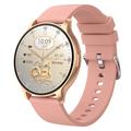 U23 Ultra-Slim AMOLED Unisex-Smartwatch mit über 100 Sportmodi - Gold / Pink
