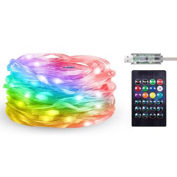 USB-betriebene musiksynchrone Umgebungslampe mit App-Steuerung - 20m, 200 LEDs