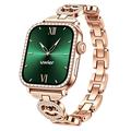 UWIER NovaMini Damen-Smartwatch mit Strass-Lünette - Gold