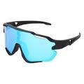 UY066 Polarisierte Sportsonnenbrille zum Radfahren, Laufen und Wandern - Schwarz / Blau