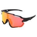 UY066 Polarisierte Sportsonnenbrille zum Radfahren, Laufen und Wandern - Schwarz / Rot