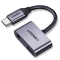 Ugreen 2-in-1 Laden & Audio USB-C Adapter - 1.5A (Offene Verpackung - Bulk Befriedigend) - Grau