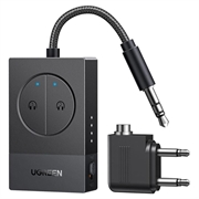 Ugreen BT305 Bluetooth 5.4 Audioadapter mit zwei 3.5mm-Klinkensteckern - Schwarz