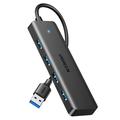 Ugreen High-Speed-USB-3.0-Hub mit 4 Anschlüssen - 15cm, 5 Gbit/s - Schwarz