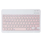 Ultradünne, leise Bluetooth-Tastatur für PC, Tablet, iPad, Telefon, TV - Pink