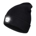 Unisex-Strickmütze mit LED-Beleuchtung - Schwarz