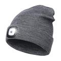 Unisex-Strickmütze mit LED-Beleuchtung - Grau