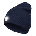Unisex-Strickmütze mit LED-Beleuchtung - Marineblau
