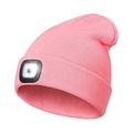 Unisex-Strickmütze mit LED-Beleuchtung - Rosa