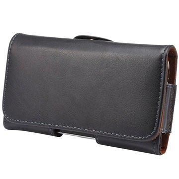 Horizontale Universal-Holster-Ledertasche - Schwarz