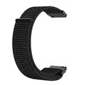 Universelles Nylon-Klettband für Smartwatches, 20mm - Schwarz