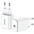 Usams T14 PD USB-C Schnellladegerät - 18W - Weiß