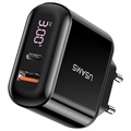 Usams US-CC085 Ladegerät - USB PD & QC3.0 - 18W - Schwarz
