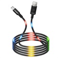 Usams US-SJ288 Dancing LED USB 2.0 / MicroUSB Kabel - 1m - Schwarz