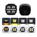 V112 65-W-LED-Motorrad-Scheinwerfer – IP67, 12.000 lm, Fern-/Abblendlicht – 2 Stück – Schwarz