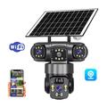 V380 Pro Solar 3-Objektiv-PTZ-WLAN-Überwachungskamera für den Außenbereich mit Personenerkennung