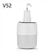 V52 Tragbare, wiederaufladbare Solar-Camping-LED-Birne/Lampe mit 5-Gang-Beleuchtung und Haken