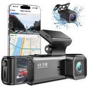 V56 GPS-Doppel-Dashcam-Set - 4K-Front- und 2K-Rückfahrkamera - Schwarz
