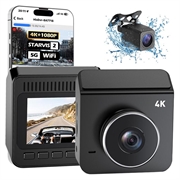 V63 Dual-Dashcam - 4K/1080p, HDR-Nachtsicht, 5,8-GHz-WLAN, Parküberwachung - Schwarz