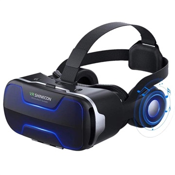 Shinecon G02ED Anti-Blue Ray VR Headset mit ANC - 4.7"-6" (Offene Verpackung - Bulk Befriedigend) - Schwarz