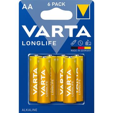 Varta Longlife LR6/AA Batterie - 6 Stk.