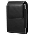Vertikales Etui mit Gürtelclip für iPhone Duo, Samsung Galaxy Z Fold8, Xiaomi 18 Fold - Schwarz