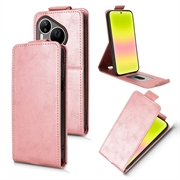 Huawei Pura 90 Pro Max Vertikal Flip Hülle mit Ständer - Roségold