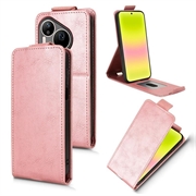 Huawei Pura 90 Pro Vertikal Flip Hülle mit Ständer - Roségold
