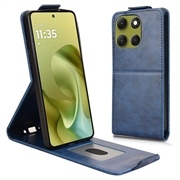 Motorola Moto G86 Vertikal Flip Hülle mit Ständer - Dunkel Blau