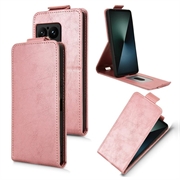 Sony Xperia 1 VIII Vertikal Flip Hülle mit Ständer - Roségold