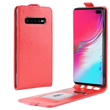 Samsung Galaxy S10 5G Vertikale Flip Hülle mit Kartensteckplatz