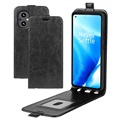 OnePlus Nord N20 5G Vertikales Flip Hülle mit Kartensteckplatz - Schwarz