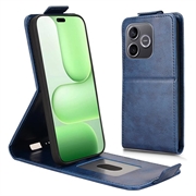 Honor 600 Lite Vertikal Flip Hülle mit Ständer - Dunkelblau