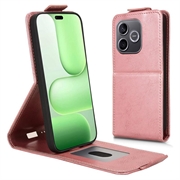 Honor 600 Lite Vertikal Flip Hülle mit Ständer - Roségold