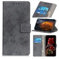 Vintage Series Motorola Edge (2021) Wallet Hülle - Grau