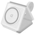 W-126 3-in-1-Faltbare kabellose Ladestation - Weiß