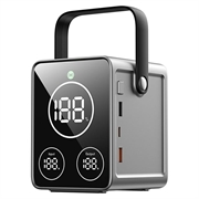 WIWU PS300 50000mAh kabellose Powerbank - 100W PD, USB-C-Kabel, LED-Licht - Silber