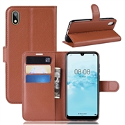 Huawei Y5 (2019) Wallet Schutzhülle mit Magnetverschluss - Braun
